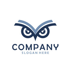 Owl Eye Abstract Book Logo Icon