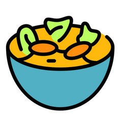 Salad Food Icon Flat