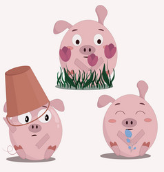 Three Little Pigs One With A Bucket On His Head