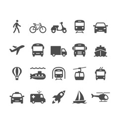 Transportation Flat Icons