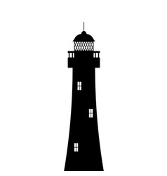 Lighthouse Silhouette Black Tower With Floodlight