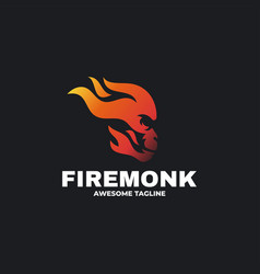 Logo Fire Monkey Gradient Colorful Style