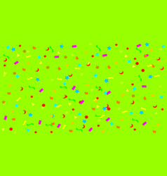 Colorful Simple Party Confetti Flying On Green