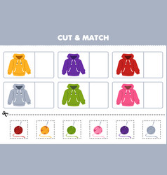 Education Game For Children Cut And Match