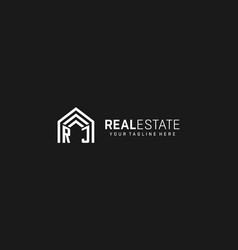 Letter Rj House Roof Shape Logo Creative Real