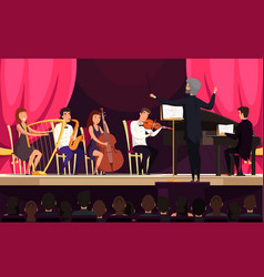 Orchestra Performance On Stage