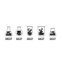 Set Cultured Meat In Test Tubes Made From