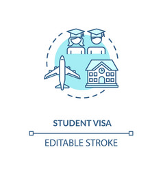 Student Visa Concept Icon