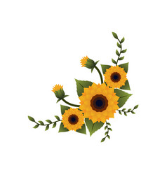 Sunflower Corner Border Frame