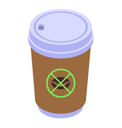 Decaffeinated Coffee To Go Cup Icon Isometric