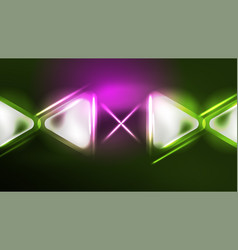 Digital Neon Abstract Background Triangles And