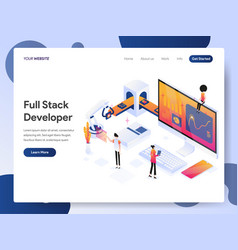 Full Stack Developer Isometric Concept