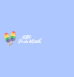 Happy Pride Month Wide Horizontal Banner