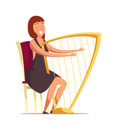 Smiling Harpist Flat