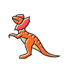 Dilophosaurus Dinosaur Animal Color Icon