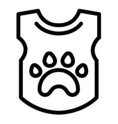 Dog Shirt Icon Outline Style