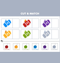 Education Game For Children Cut And Match