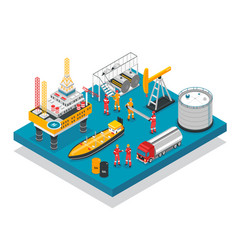 Oil Gas Platform Isometric