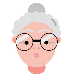 Old Woman On A White Background