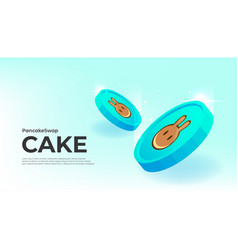 Pancakeswap Cake Coin Cryptocurrency Concept