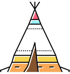 Tipi Tepee Boho Color Icon