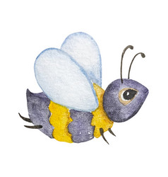 Watercolor Cute Honey Bee