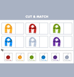 Education Game For Children Cut And Match