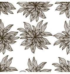 Hand Drawn Dahlia Flower Pattern