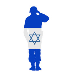 Israel Saluting Army Soldier Flag