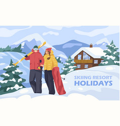 Ski Resort Holidays Or Winter Vacation Trip