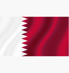 Wavy Flag Of Qatar