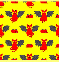 Devil Cat Pattern Seamless Satan Pet Background