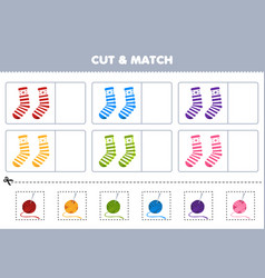 Education Game For Children Cut And Match