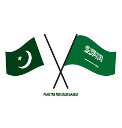 Pakistan And Saudi Arabia Flags Crossed