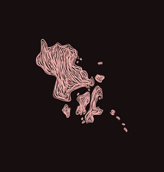 Southeast Sulawesi Map Artwork Style Design