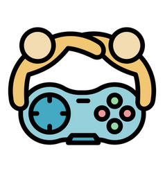 Trust Friend Video Game Icon Color Outline