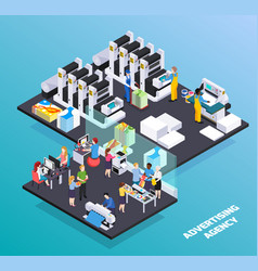 Advertising Agency Isometric Composition