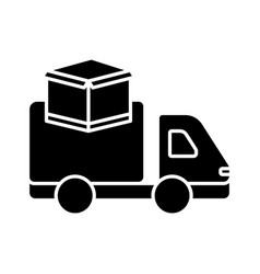 Delivery Truck Icon With Cargo Box Suitable