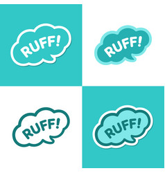 Ruff Dog Bark Animal Sound Effect Text