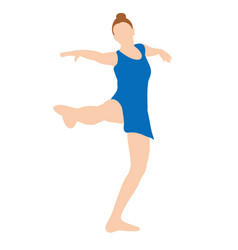 Ballerina Dancing In A Flat Style No Face