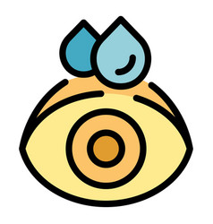 Care Drop Eye Icon Flat