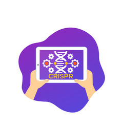 Crispr Genome Editing Icon With A Tablet