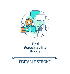 Find Accountability Buddy Concept Icon