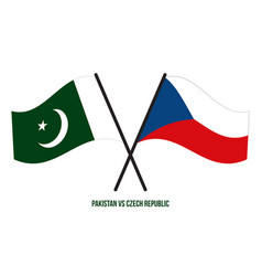 Pakistan And Czech Republic Flags Crossed