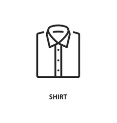 Folded Mens Shirts Flat Line Icon