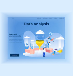 Lading Page With Data Analytics Network Design