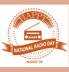 National Radio Day Sign And Badge