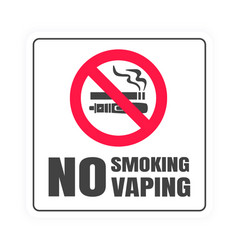 No Smoking No Vaping Sign