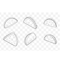 Print Quesadilla Line Art Set