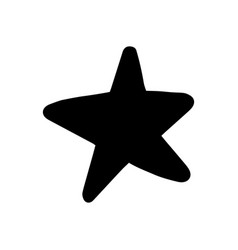 Single Hand Drawn Star Icon In Doodle Style